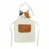 Keukenschort Kitty Calico 80x53cm - katoen - bruin