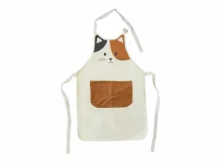 Keukenschort Kitty Calico 80x53cm - katoen - bruin