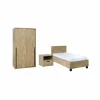 Kinderkamer Casper met bed 120x200cm - schuifdeurkast 120cm en 1 nachtkastje
