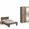 Kinderkamer Clif - met bed 120x200cm - kleerkast 156cm en 1 nachtkastje