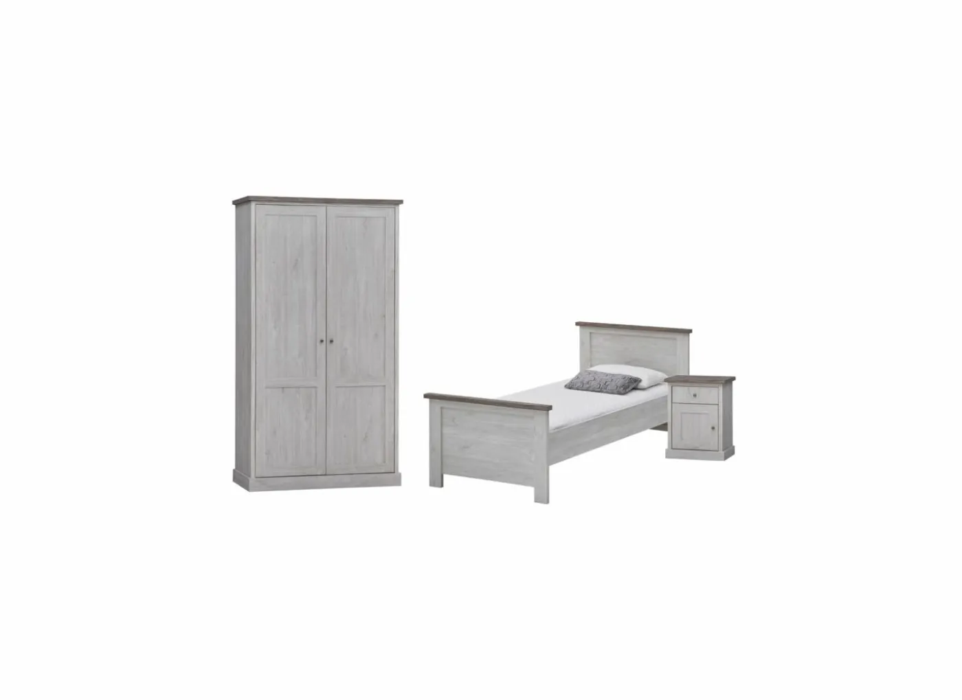 Kinderkamer Eline met bed 90x200- kleerkast 118cm en 1 nachtkastje