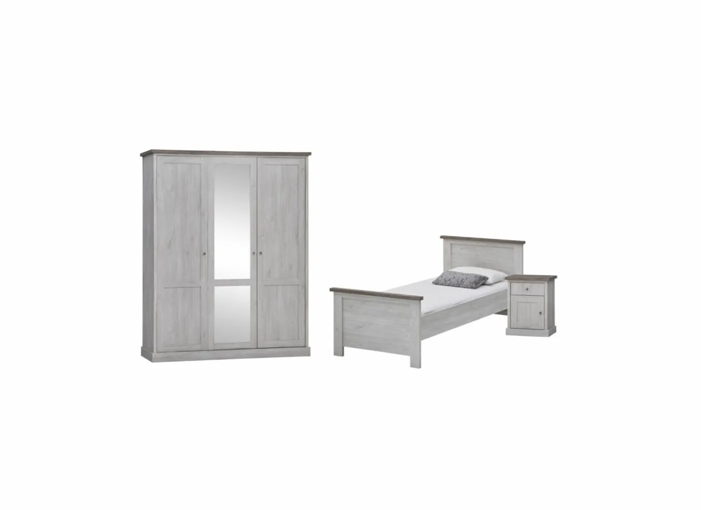 Kinderkamer Eline met bed 90x200 - kleerkast 172cm en 1 nachtkastje