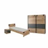 Kinderkamer Liverpool  met bed 90x200cm - schuifdeurkast 180cm en 1 nachtkastje