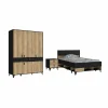 Kinderkamer Lya met bed 120x200cm - kleerkast 153cm en 1 nachtkastje
