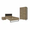 Kinderkamer met bed 120x200cm - kleerkast 109cm en 1 nachtkastje