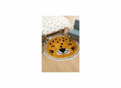 Kindertapijt Luipaard Ø90cm - katoen - multicolor