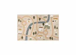 Kindertapijt Route 150x100cm - katoen - multicolor