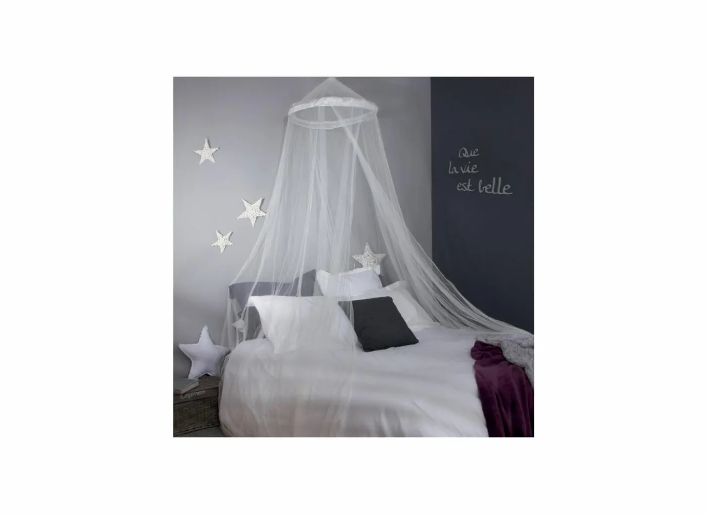 Klamboe 250x60cm - polyestervezel - wit