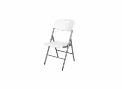 Klapstoel Nicola 45x48x87cm - staal & HDPE - wit
