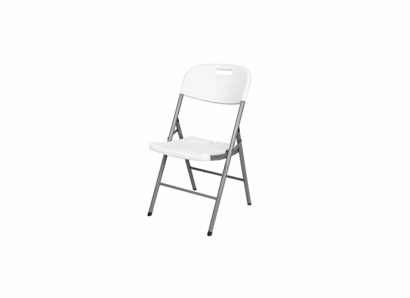 Klapstoel Nicola 45x48x87cm - staal & HDPE - wit