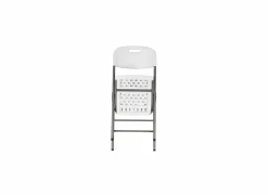 Klapstoel Nicola 45x48x87cm - staal & HDPE - wit
