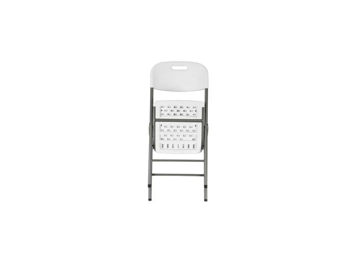 Klapstoel Nicola 45x48x87cm - staal & HDPE - wit
