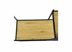 Kledingrek Gallo 90x40x178cm - melamine & metaal - eik