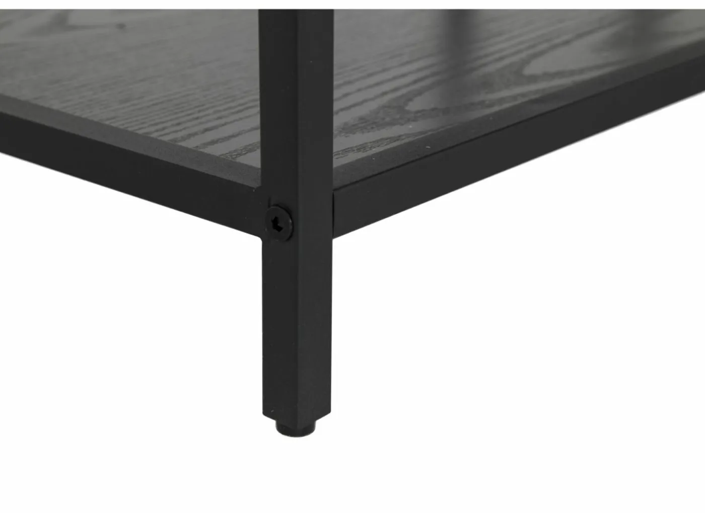 Kledingrek Gallo 90x40x178cm - melamine & metaal - zwart