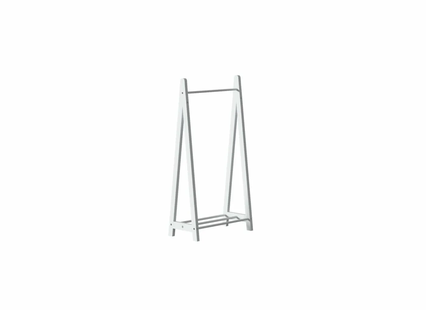 Kledingrek Kinderkledingrek 60x30x114cm - decor - wit