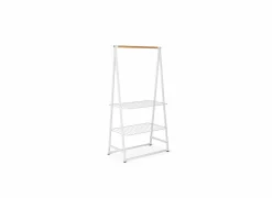 Kledingrek Linn 98,9x57x190cm - metaal - wit