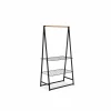 Kledingrek Linn 98,9x57x190cm - metaal - zwart