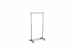 Kledingrek Marks 80x43x90/160cm - metaal - zwart