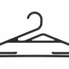 Kleerhanger Hang'up kunststof - zwart set van 5 anti slip
