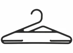 Kleerhanger Hang'up kunststof - zwart set van 5 anti slip