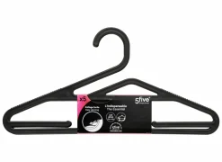 Kleerhanger Hang'up kunststof - zwart set van 5 anti slip