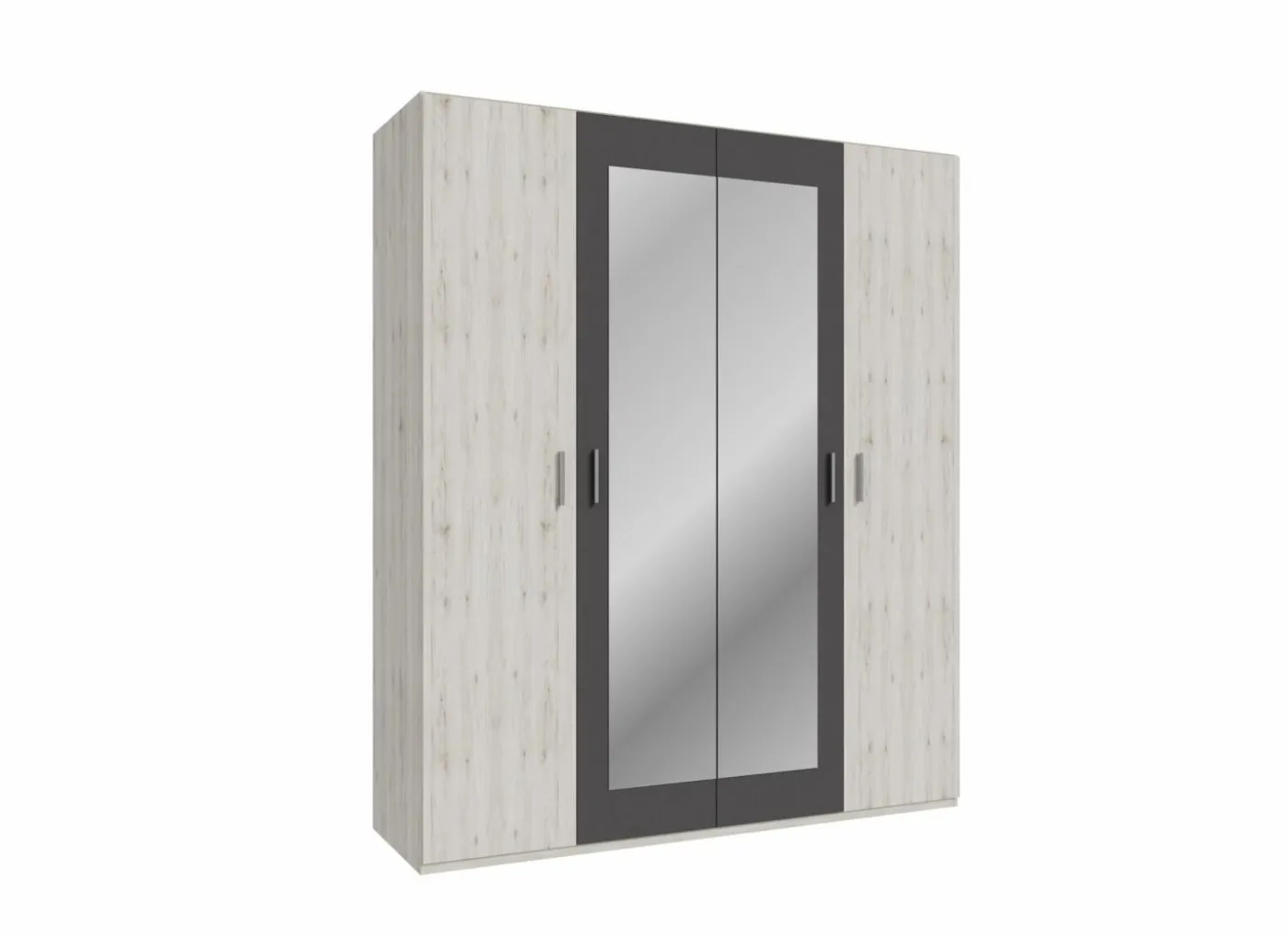 Kleerkast Adria 178cm - decor - zandeik & wolframgrijs
