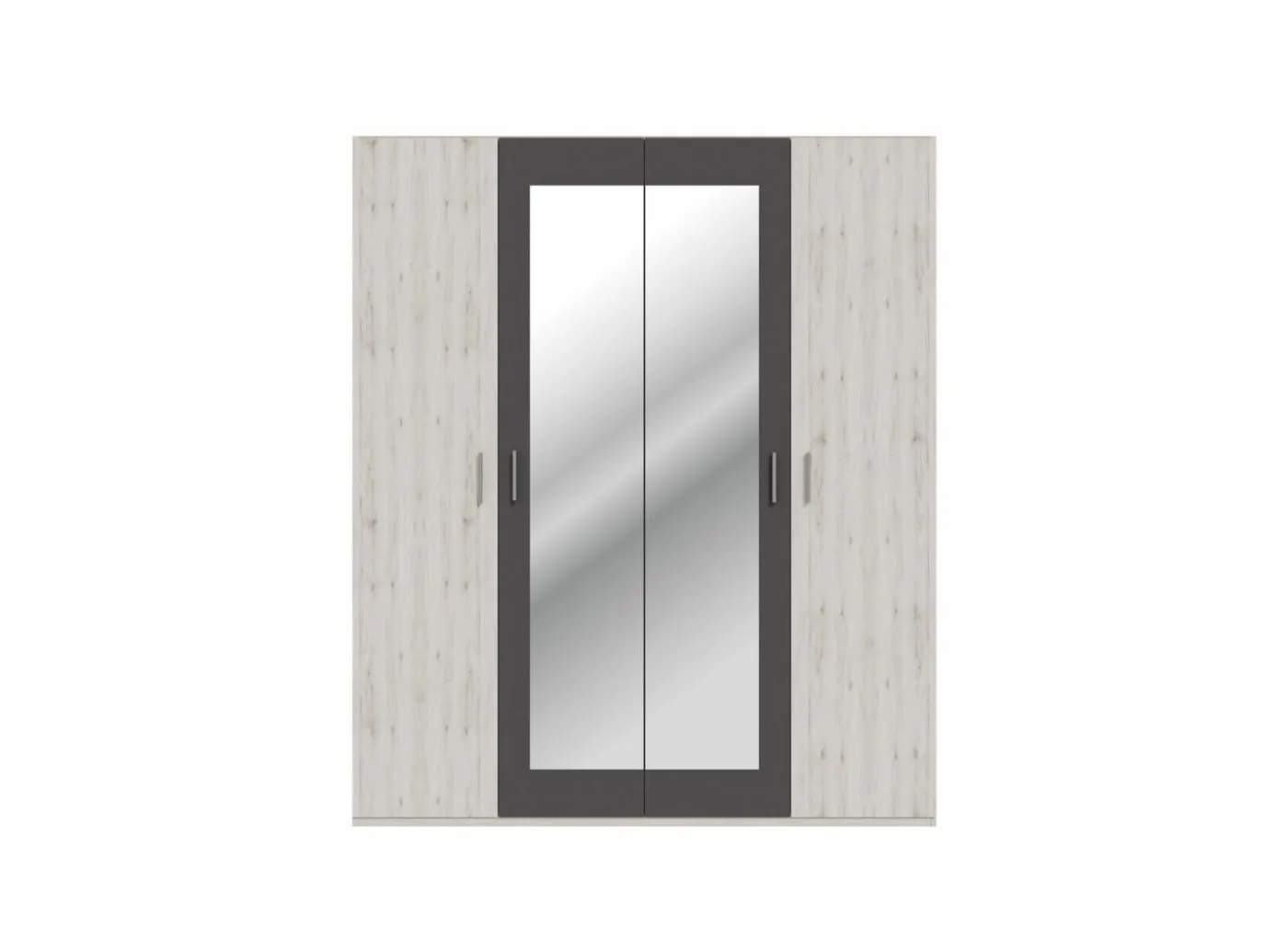 Kleerkast Adria 178cm - decor - zandeik & wolframgrijs
