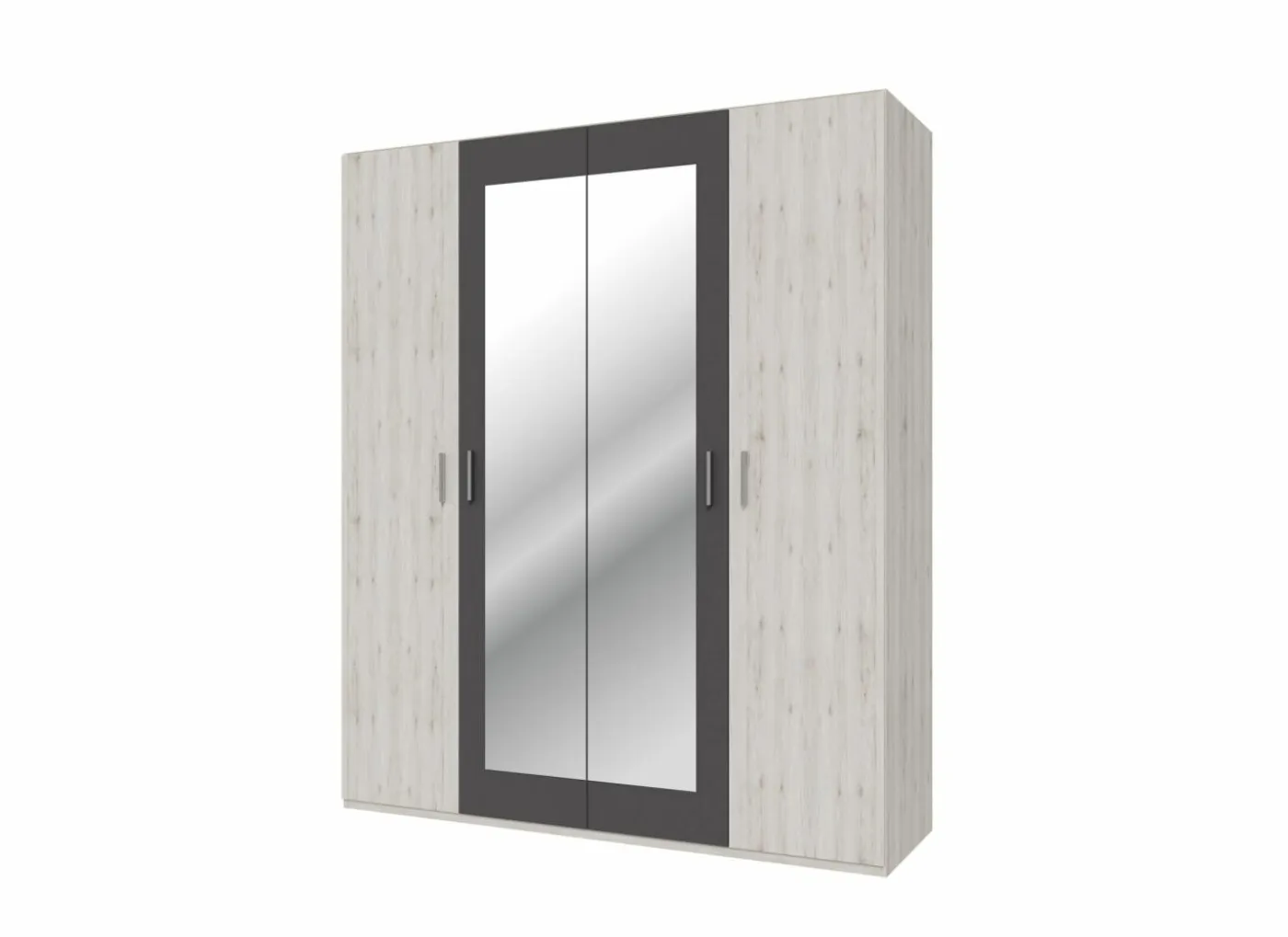 Kleerkast Adria 178cm - decor - zandeik & wolframgrijs