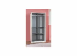 Kleerkast Cindy 95cm - decor - roze/wit