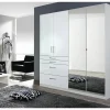 Kleerkast 181cm - decor - hoogglans wit