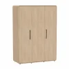 Kleerkast 155cm - melamine - brushed sand oak nature