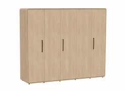 Kleerkast 257cm - melamine - brushed sand oak nature