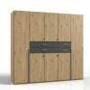 Kleerkast Denver 225cm - decor - artisanale eik & grafiet