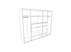 Kleerkast Denver 225cm - decor - artisanale eik & grafiet