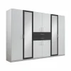 Kleerkast Diver 270cm - decor - wit/grafiet