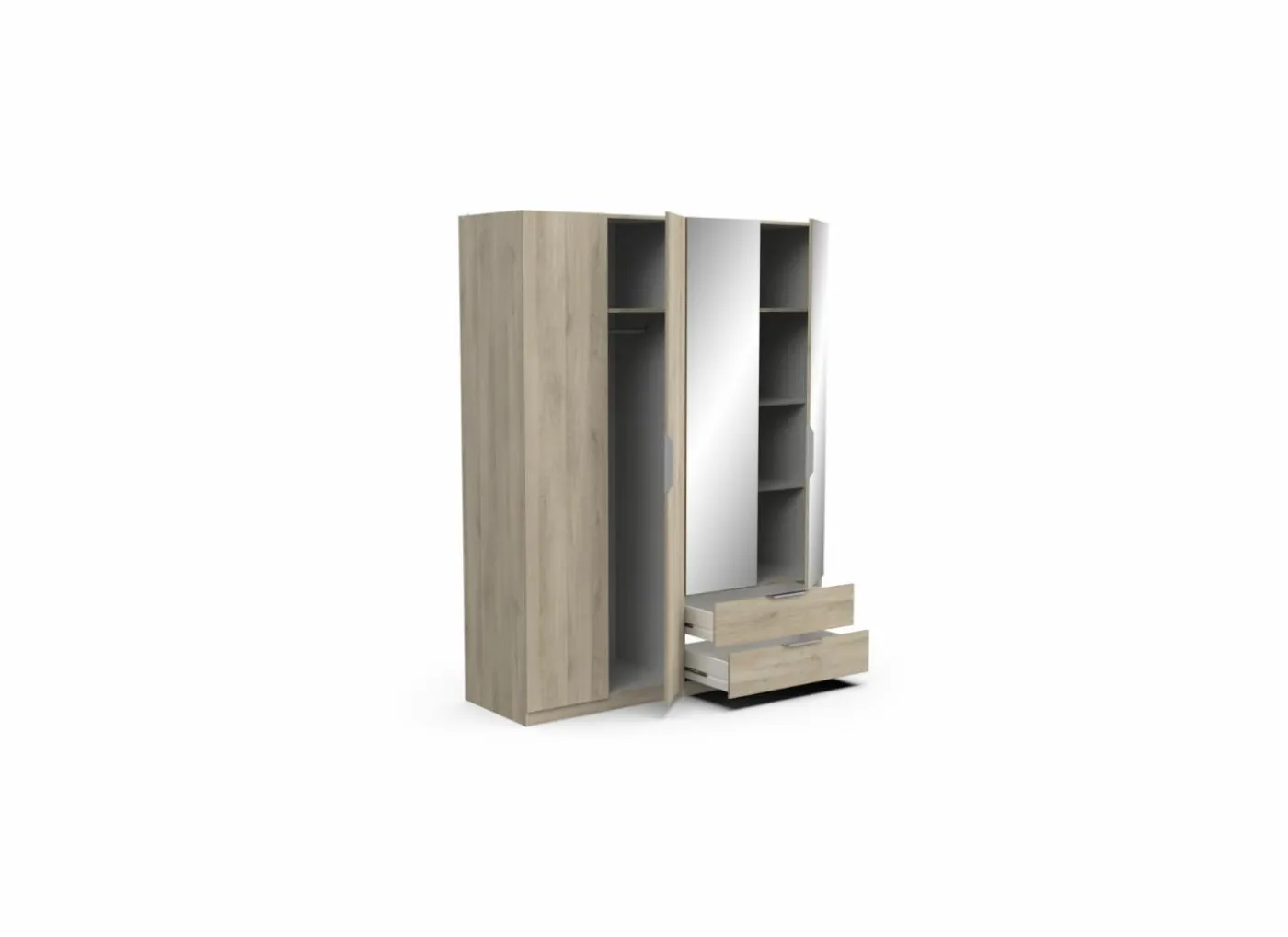 Kleerkast Ghost 157cm - decor - kronberg eik
