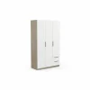 Kleerkast Ghost 119cm - decor - kronberg eik & wit
