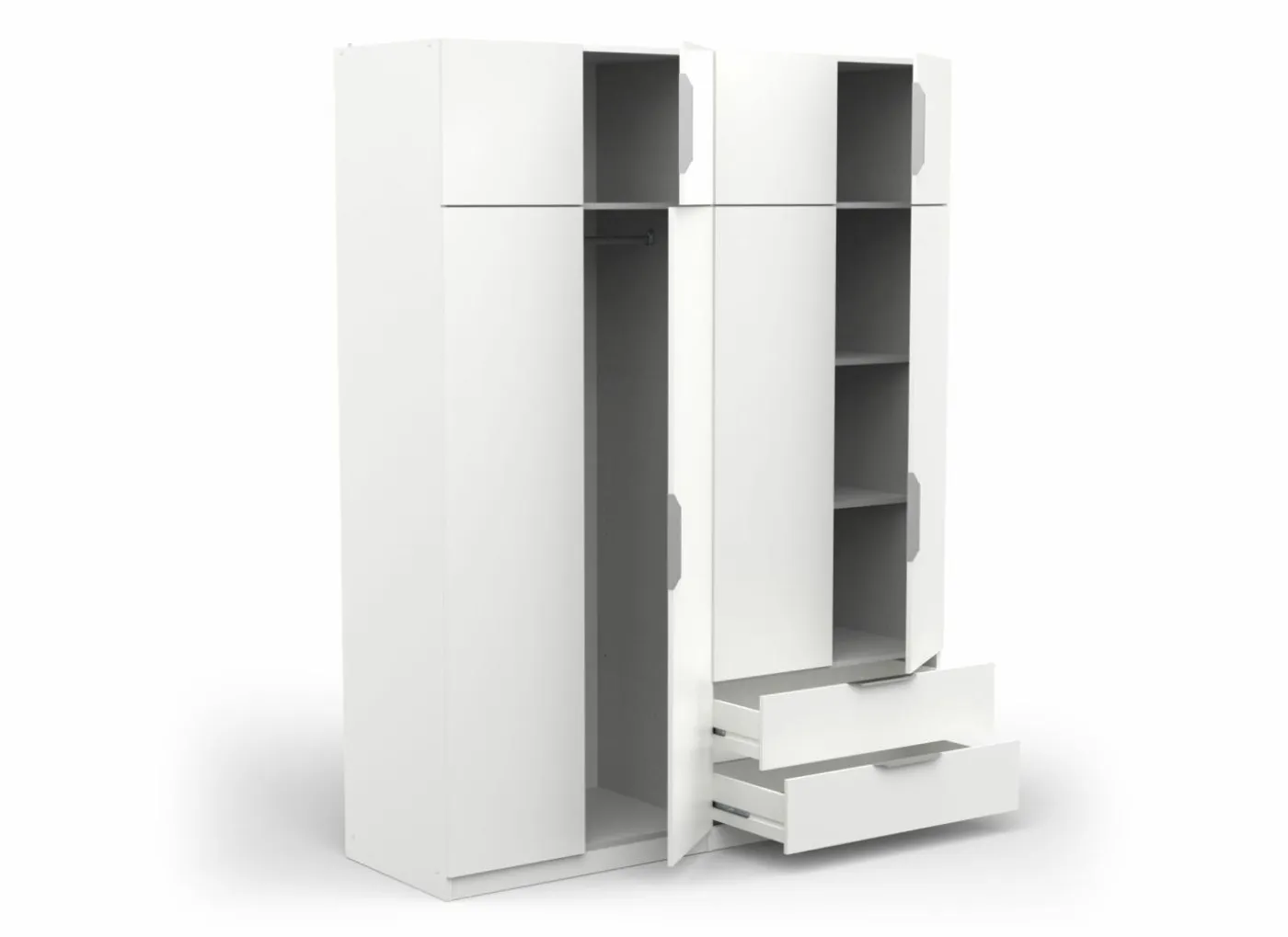 Kleerkast Ghost 157cm - decor - wit
