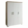 Kleerkast Hilja 130cm - decor - oak chalk/wit