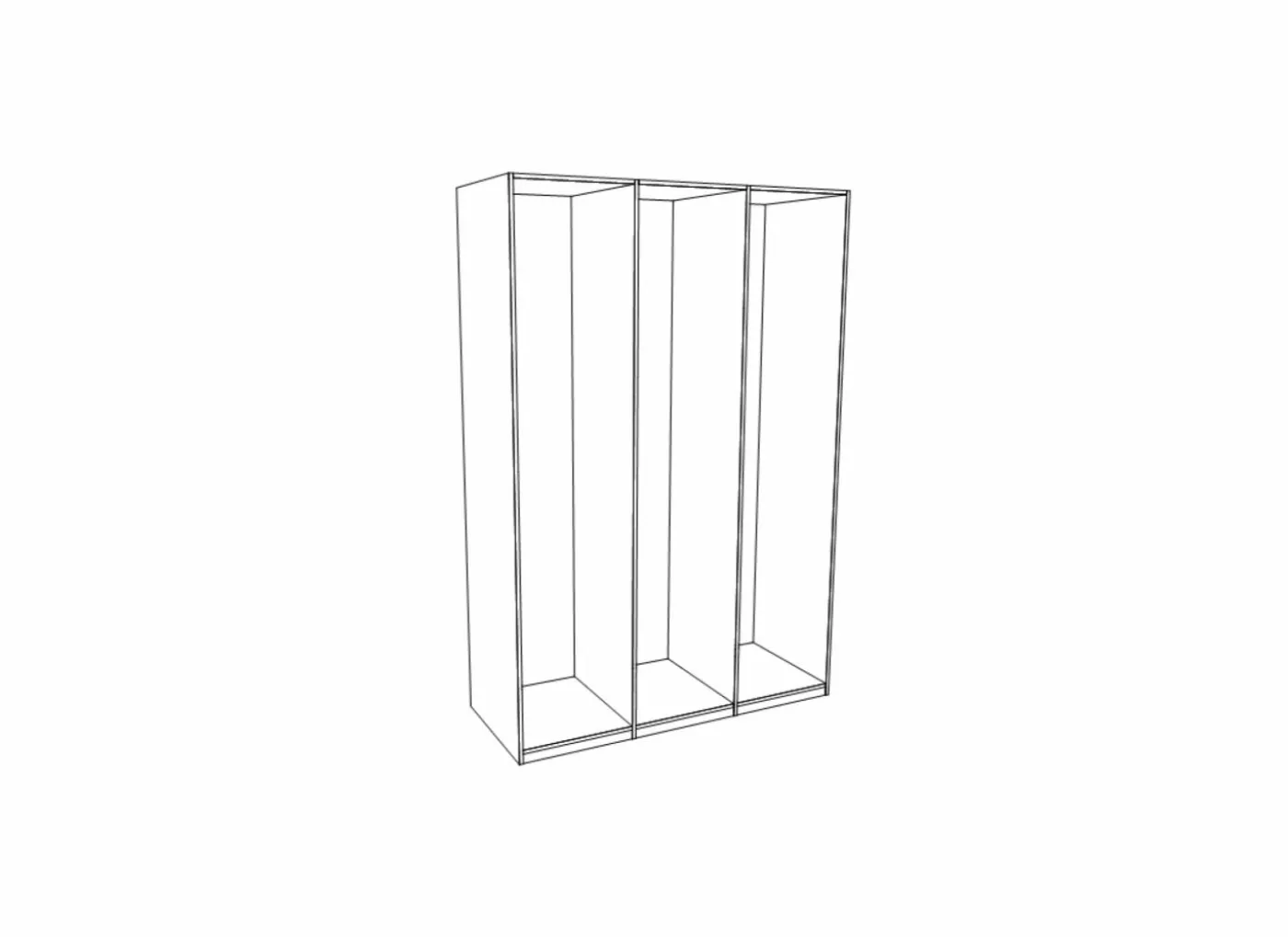 Kleerkast Holmes 150cm - MDF - eik