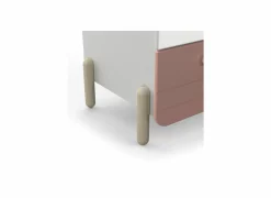 Kleerkast Jade 95cm - decor - mat roze & mat wit