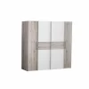 Kleerkast Kalixtus 200cm - decor - zand eik & wit