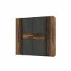 Kleerkast Kalixtus 200cm - decor - old wood & donkergrijs