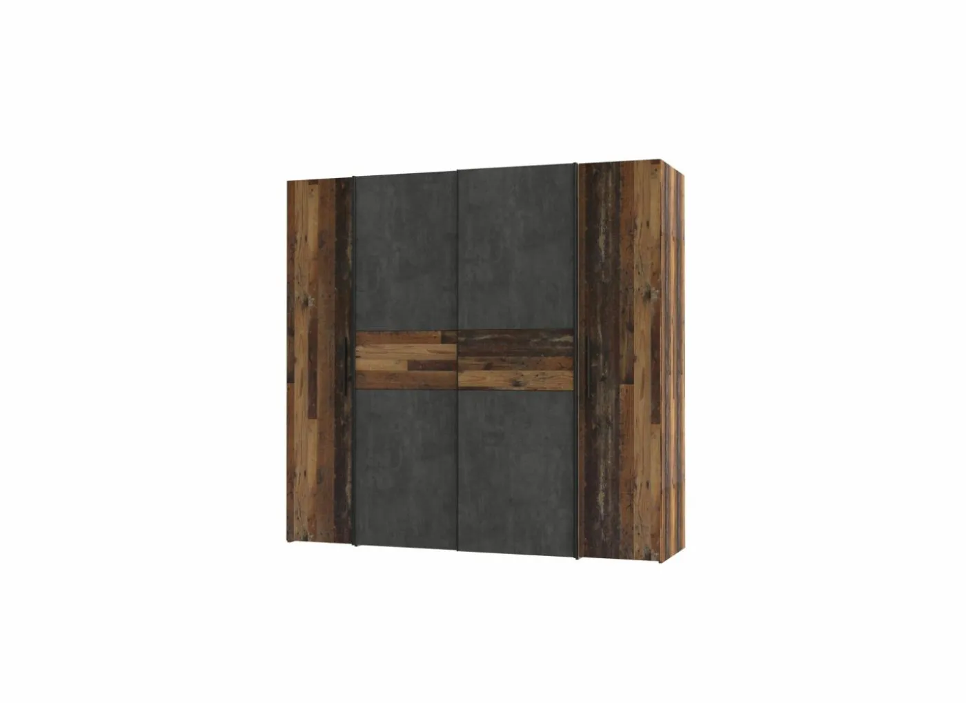 Kleerkast Kalixtus 200cm - decor - old wood & donkergrijs