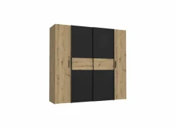 Kleerkast Kapaza 200cm - decor - artisanale eik & zwart