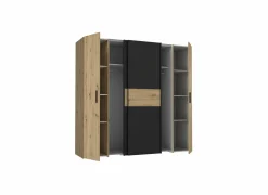 Kleerkast Kapaza 200cm - decor - artisanale eik & zwart