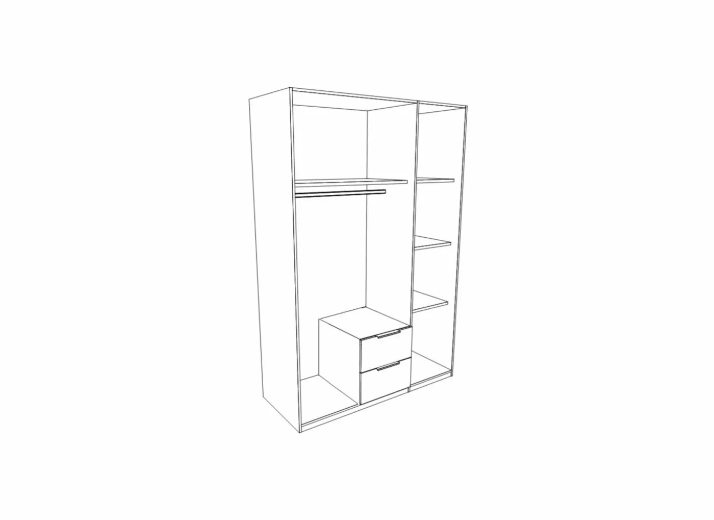 Kleerkast Liverpool 135cm