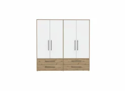 Kleerkast Mokkaris 206cm - decor - artisanale eik & wit