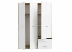 Kleerkast Mokkaro 145cm - decor - wit & sonoma eik