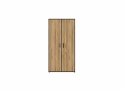 Kleerkast Mokkaro 95cm - decor - zwart & kastanje eik